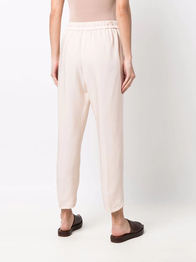 Shop Forte Forte Tapered-leg Trousers In Pink