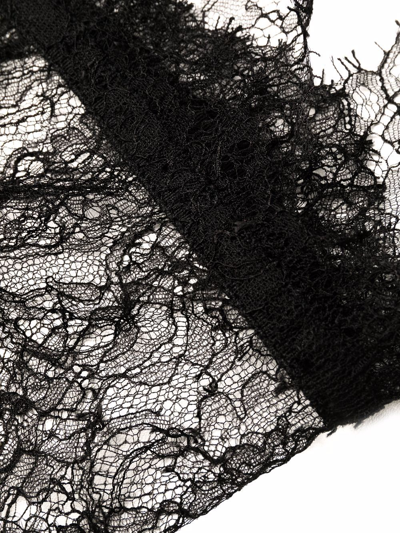 Dolce & Gabbana Lace-panel Spaghetti-strap Bralette In Black