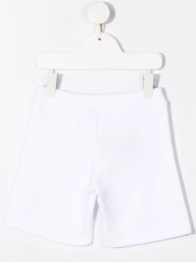 Balmain Logo Print Shorts In White