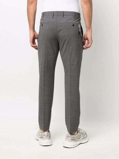 Shop Pt01 Mid-rise Slim-fit Chinos In Grey