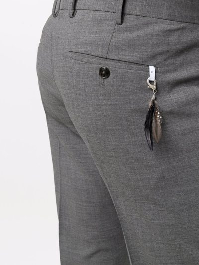 Shop Pt01 Mid-rise Slim-fit Chinos In Grey
