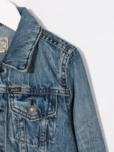 Shop Ralph Lauren Polo Pony-embroidered Denim Jacket In Blue