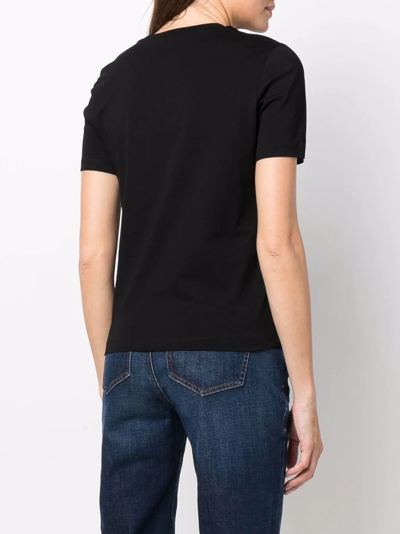 Shop Diesel T-reg-d Cotton T-shirt In Black