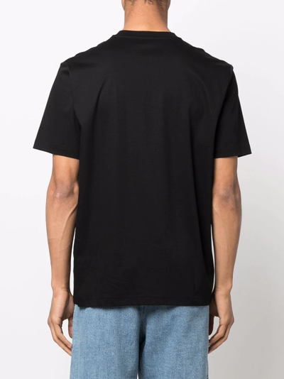 Shop Diesel T-just-doval-pj Cotton T-shirt In Black