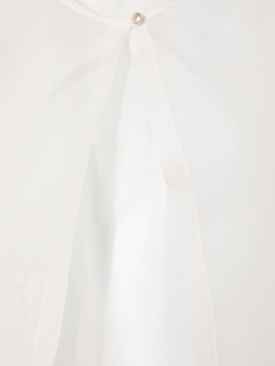 La Stupenderia Teen Puff-sleeve Cropped Bolero Blouse In White