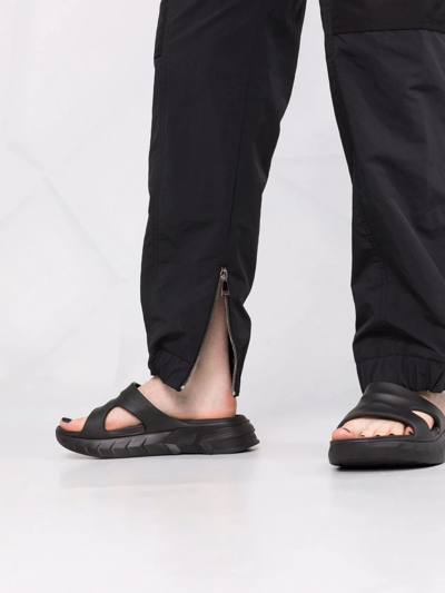 Moncler Drawstring Zip Trousers In Black