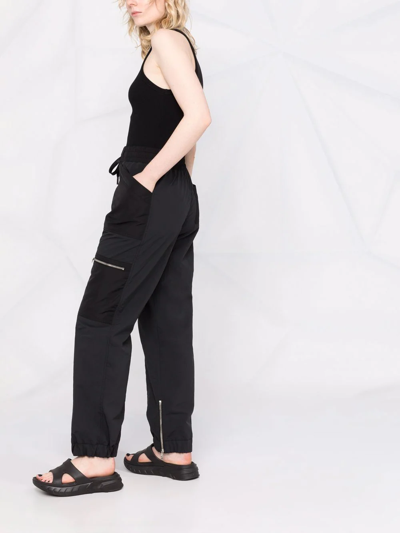 Moncler Drawstring Zip Trousers In Black
