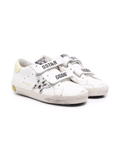 Shop Golden Goose Logo-print Touch-strap Sneakers In White