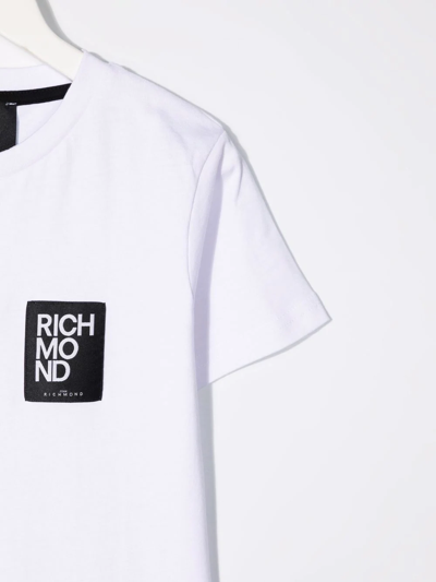 Shop John Richmond Junior Cotton Logo-print T-shirt In White