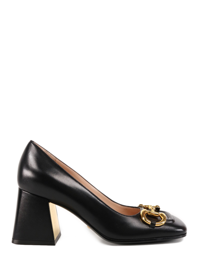 Shop Gucci Horsebit Pumps In Black