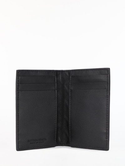 Shop Bottega Veneta Flap Card Case In Black