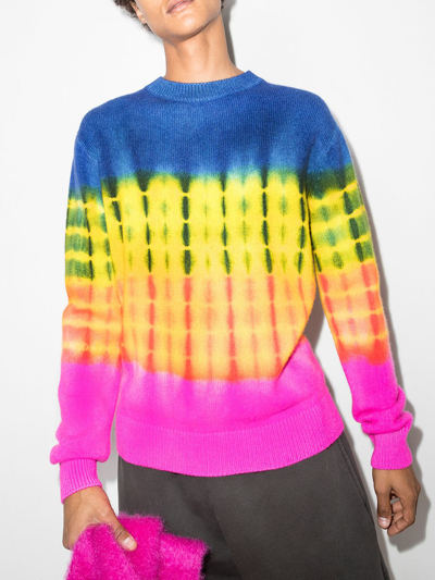 Shop The Elder Statesman Half Light Tie-dye Jumper In Multicolour