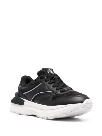 Shop Calvin Klein Runner Lace-up Sneakers In Black