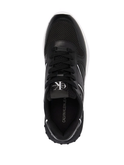 Shop Calvin Klein Runner Lace-up Sneakers In Black