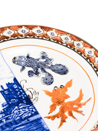 Shop Seletti Isaura Hybrid Dinner Plate In Blue