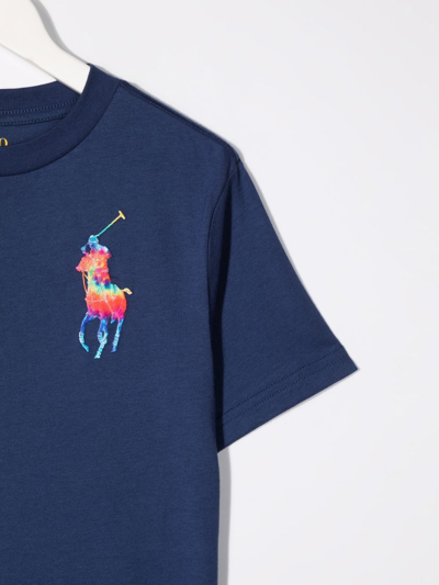 Shop Ralph Lauren Polo Pony Cotton T-shirt In Blue