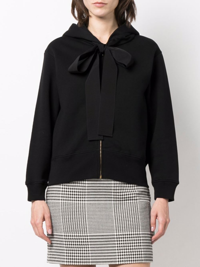 Shop Patou Logo-embroidered Zip-up Hoodie In Black