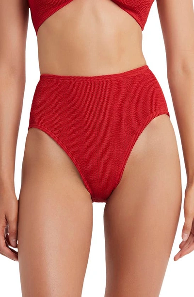 Shop Bound By Bond-eye The Palmer Rib Bikini Bottoms In Baywatch Red