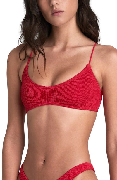 Shop Bound By Bond-eye Bond-eye The Selena Rib Bikini Top In Baywatch Red