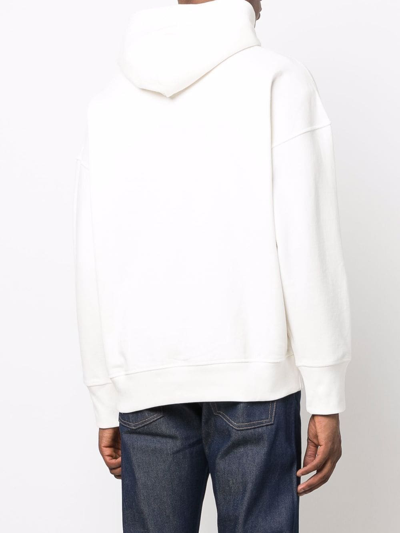 Shop Levi's Pouch-pocket Cotton Hoodie In Weiss