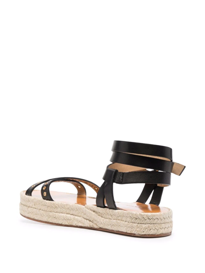 Isabel Marant Black Melyz Espadrille Sandals In Schwarz