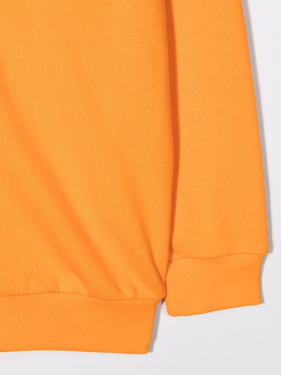 Shop Fendi Ff-logo Print Hoodie In Orange