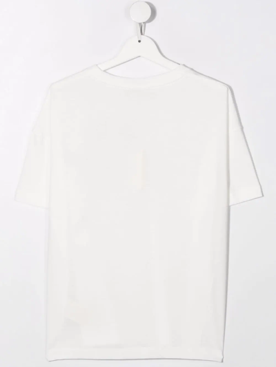 Shop Fendi Teen Graphic T-shirt In White