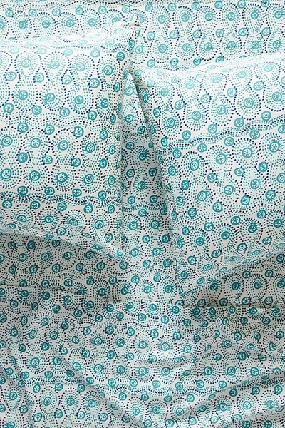 Shop Anthropologie Organic Sateen Printed Sheet Set By  In Blue Size Queen Set