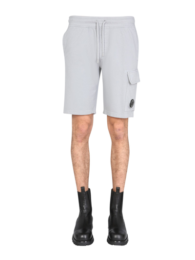 Shop C.p. Company Cargo Shorts In Grey
