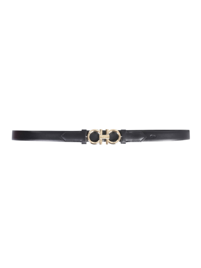 Shop Ferragamo Gancini Belt In Black