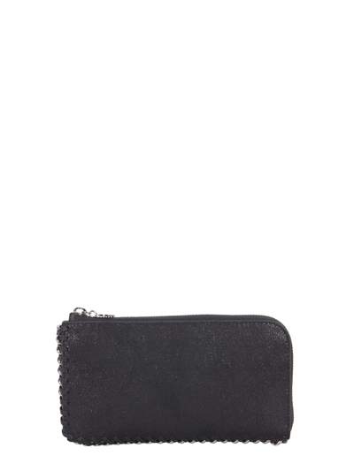Shop Stella Mccartney Falabella Zip Wallet In Black