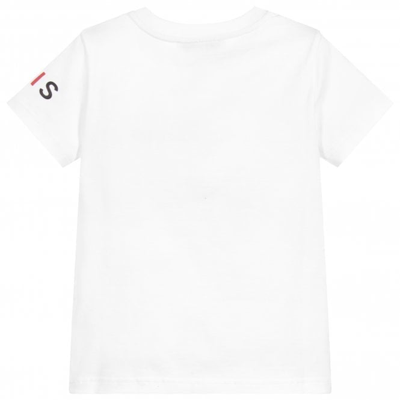 Shop Givenchy Boys Colourful Logo T-shirt White