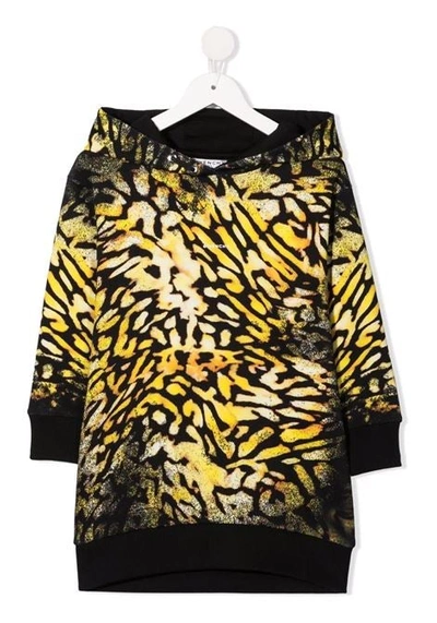 Givenchy Kids Dress In Sweatshirt With Hood And Animalier Print