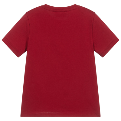 Shop Versace Young  Boys Medusa Logo Print T-shirt Red