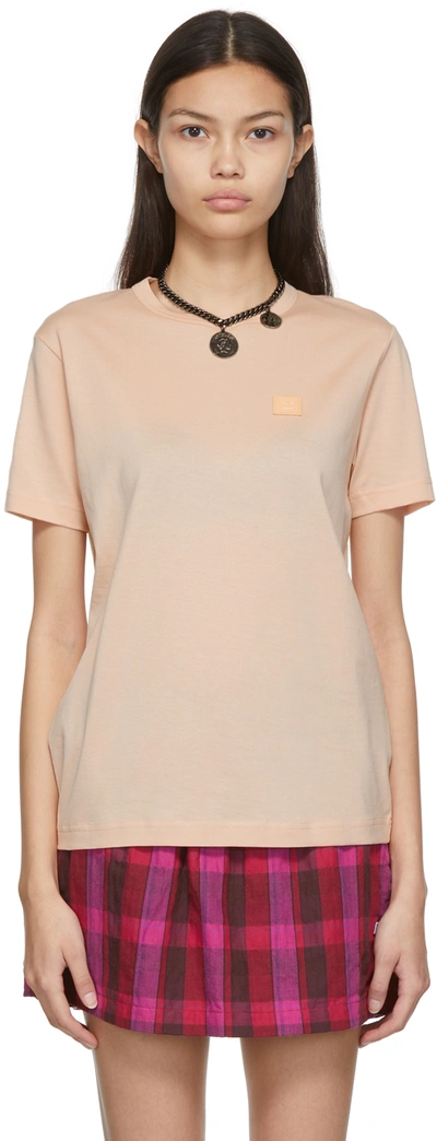 Shop Acne Studios Pink Slim-fit T-shirt In Ad5 Powder Pink