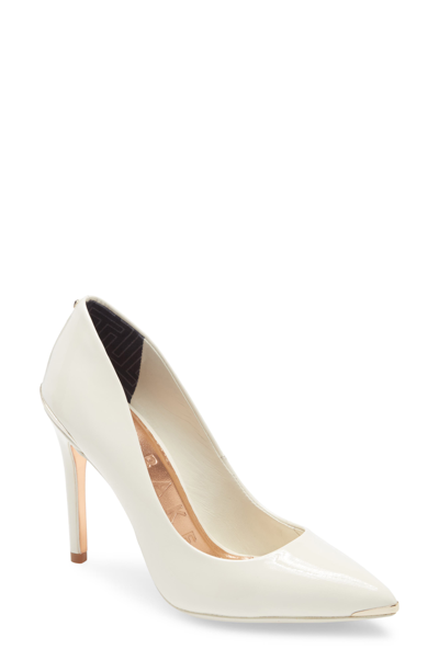Shop Ted Baker Izbell Pointed Toe Pump In White