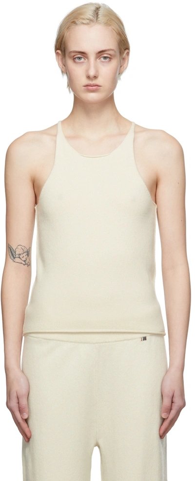 Shop Extreme Cashmere Off-white Nº221 Tank Top In Cream
