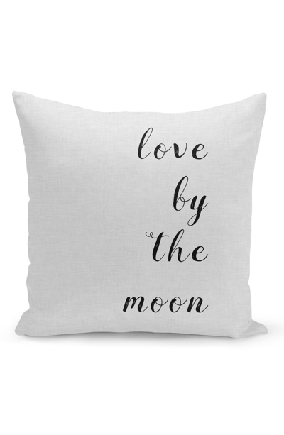 Shop Curioos Love By The Moon Throw Pillow In Cloud