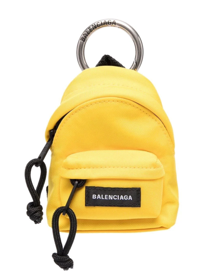 Balenciaga Micro Backpack Keyring In Yellow | ModeSens