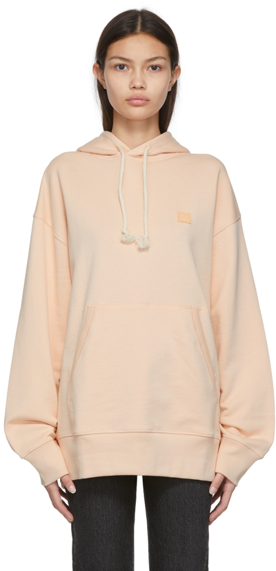 Shop Acne Studios Pink Patch Hoodie In Ad5 Powder Pink