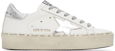 Shop Golden Goose White & Silver Super-star Classic Sneakers In 80185 White/silver