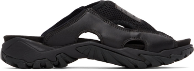 Shop Mcq By Alexander Mcqueen Black Slide Sandals In 1000 Black