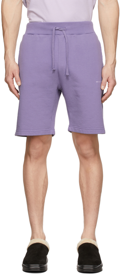 Shop Alyx Purple Collection Logo Shorts In Mid Lilac