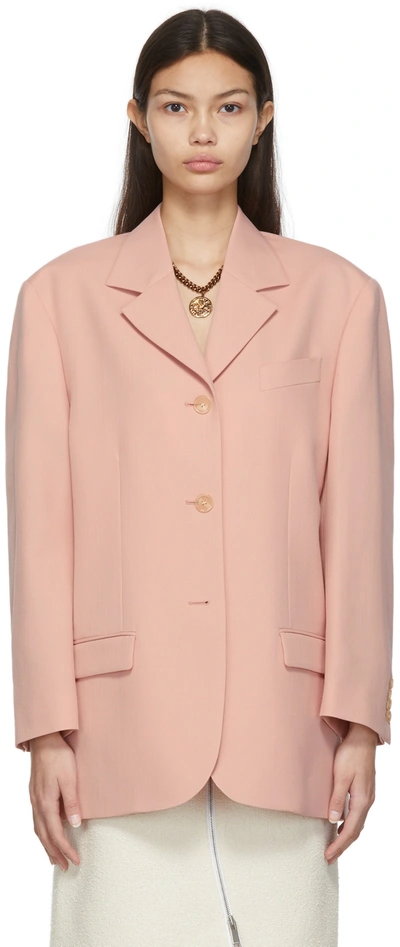 Shop Acne Studios Pink Tailored Blazer In Ad5 Powder Pink