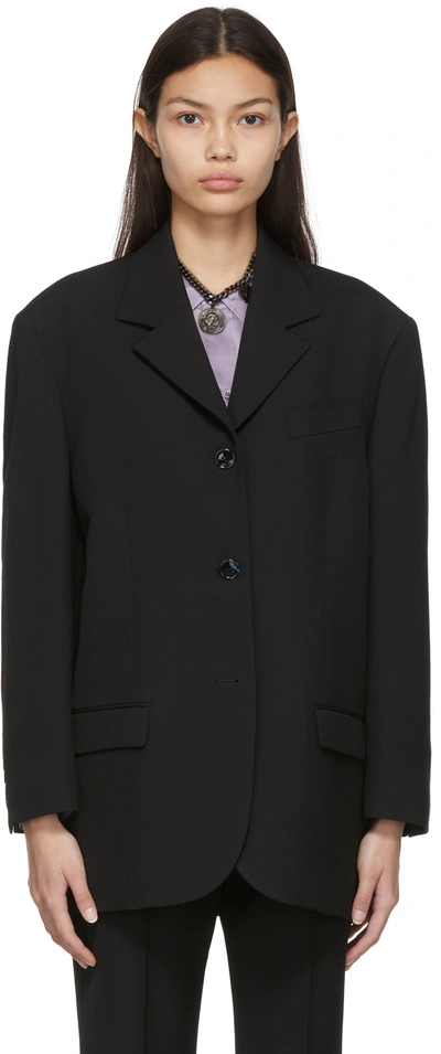 Shop Acne Studios Black Tailored Blazer In 900 Black