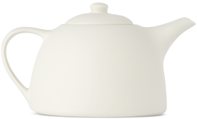 Shop Mud Australia White Round Teapot, 660 ml In Milk