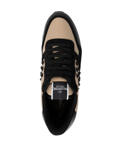 Shop Valentino Rockrunner Low-top Sneakers In Black