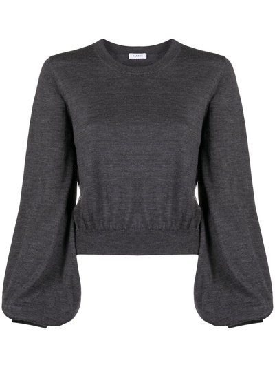 P.a.r.o.s.h Wool And Cashmere Knit Top In Grigio