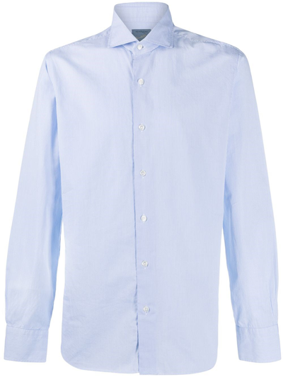 Barba Napoli Textured Shirt In Blue