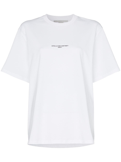 Shop Stella Mccartney Cotton Jersey T-shirt In Bianco